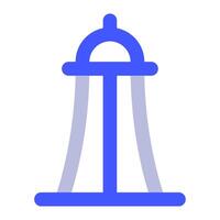 Space Needle icon for web, app, infographic vector