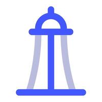 Space Needle icon for web, app, infographic vector