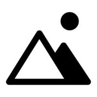 montaña icono para web, aplicación, infografía vector