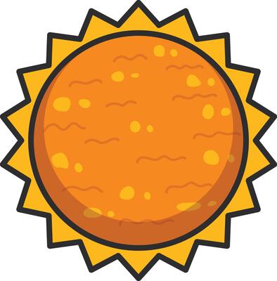 Sun icon illustration
