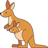 Cute kangaroo illustration vector