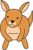 Cute kangaroo illustration vector