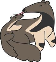 Cute Anteater illustration vector