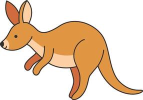 Cute kangaroo illustration vector