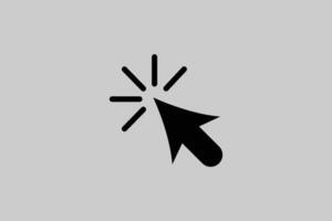 Cursor line icon. Symbol in trendy flat style on white background. Click arrow. vector