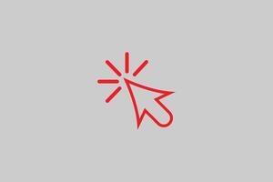 Cursor line icon. Symbol in trendy flat style on white background. Click arrow. vector