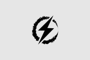 Power Icon, Lightning Power Icon or Sign or Symbol. vector