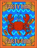 party time illustration for background, banner, poster, flyer, template, design, etc vector