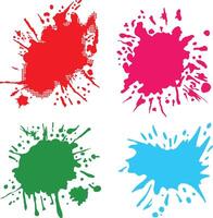 Set of pain splatter or splash illustrations vector