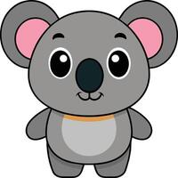 Minimalist Cute Koala , Charming Illustration vector