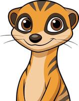 Meerkat Illustration, Detailed and Dynamic Wildlife Design vector