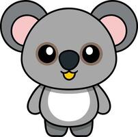 Minimalist Cute Koala , Charming Illustration vector