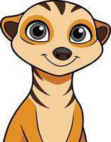 Meerkat Illustration, Detailed and Dynamic Wildlife Design vector