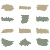 Brush stroke set. Decorative abstract vector