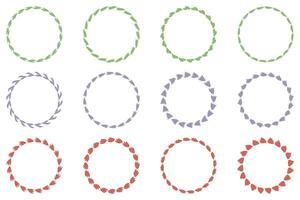 Botanical decorative frame design set vector