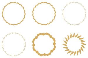 circulo ornamental marco diseño conjunto vector