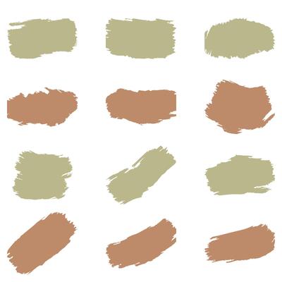 Brush stroke set. Decorative abstract