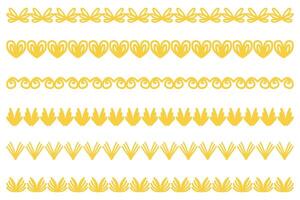 Decorative ornament border design set vector