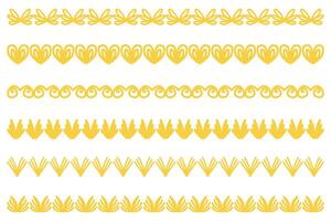 Decorative ornament border design set vector