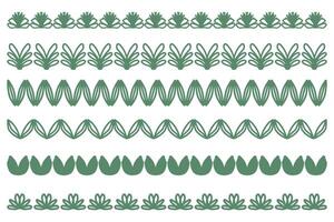 Decorative botanical border design set vector
