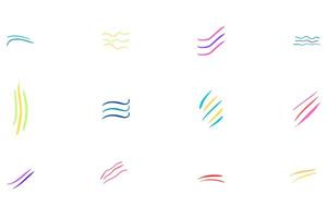 Decorative abstract line design set vector