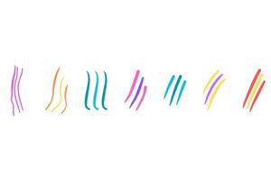 Decorative abstract line design set vector