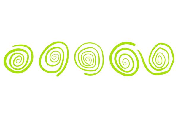 Decorative swirl line design set