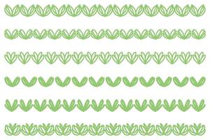 Decorative botanical border design set vector