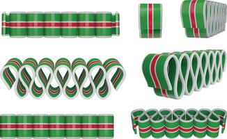 isolated ribbon candy 3d illustration. christmas sweet vector