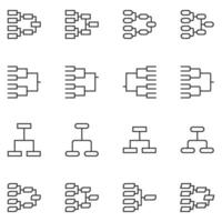 tournament bracket icon templates line icon , playoff, march, madness vector
