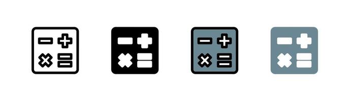 calculator icon on white background. symbol calculator. flat style and color. for web and mobile design. vector