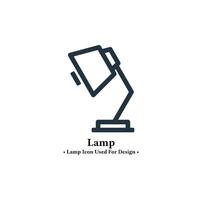 Study lamp icon isolated on white background for web and mobile apps. vector