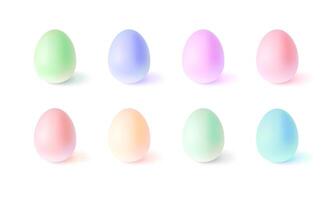 Easter Egg Pile Elements 3d Isolated vector