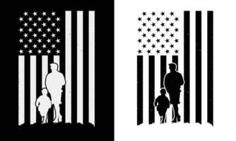 Father's Day USA Flag Tshirt Design vector