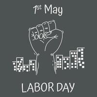 Illustration of International Labor Day. vector