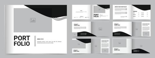 Architecture Portfolio, Landscape Portfolio layout Template Design vector