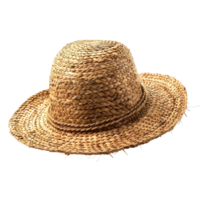 Straw hat on isolated transparent background png