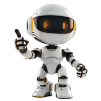 linda ai robot chatbot pulgares arriba en aislado transparente antecedentes png