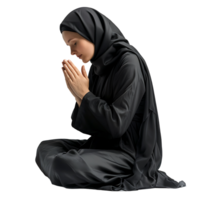 Nun praying on isolated transparent background png