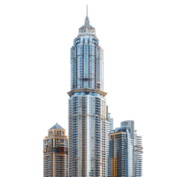 alto città edificio su isolato trasparente sfondo png