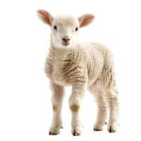 Lamb front view isolated on isolated transparent background png