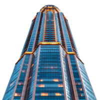 Tall city building on isolated transparent background png