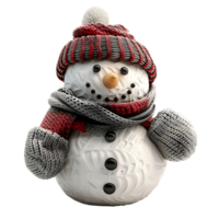 Snowman on isolated transparent background png