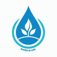 cada soltar cuenta salvar agua salvar tierra salvar vive agua conservación logo conservar hoy prosperar mañana vector