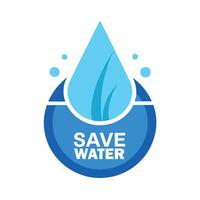 cada soltar cuenta salvar agua salvar tierra salvar vive agua conservación logo conservar hoy prosperar mañana vector