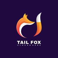 colorful fox logo illustration template vector