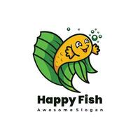 fish mascot logo design illustration vector