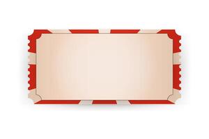 set realistic ticket,voucher coupon retro circus carvanaval, fair template with shadow vector