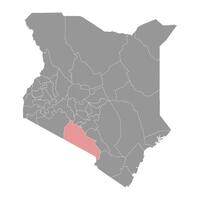 kajiado condado mapa, administrativo división de Kenia. ilustración. vector