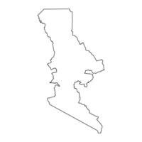 grieta Valle provincia mapa, administrativo división de Kenia. ilustración. vector